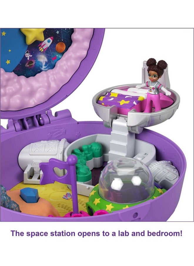 Playset Travel Toy With 2 Micro Dolls Toy Car & Surprise Accessories Saturn Space Explorer Compact