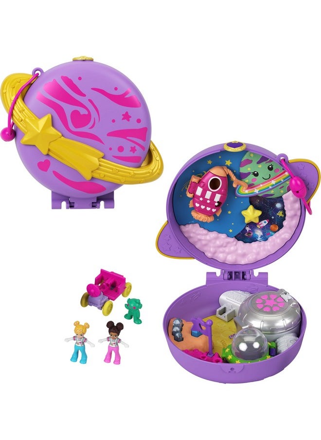 Playset Travel Toy With 2 Micro Dolls Toy Car & Surprise Accessories Saturn Space Explorer Compact