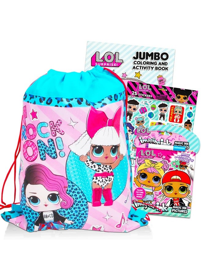 Girl Doll Travel Bag Bundle 4 Pack Girl Doll Activity Set Girl Doll Travel Set With Coloring Books Games Puzzles And Doll Stickers Lol Doll Tote Bag