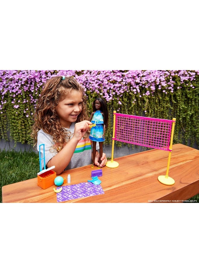 Loves The Ocean Beachthemed Playset With Volleyball Net & Accessories Made From Recycled Plastics Gift For 3 To 7 Year Olds