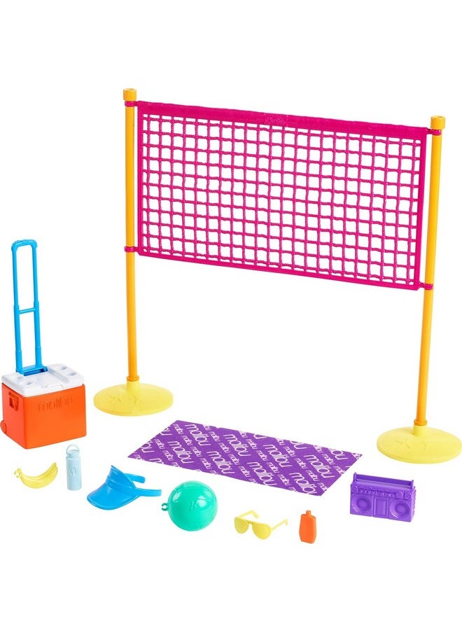 Loves The Ocean Beachthemed Playset With Volleyball Net & Accessories Made From Recycled Plastics Gift For 3 To 7 Year Olds