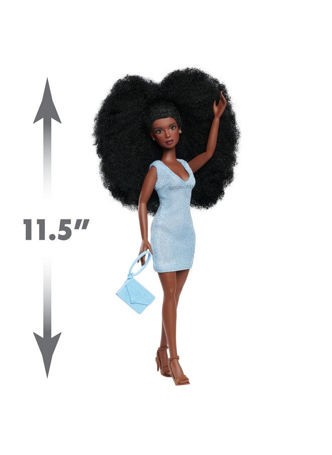 Naturalistas 11Inch Liya Fashion Doll And Accessories With 4C Textured Hair And Deep Brown Skin Tone Kids Toys For Ages By Just Play