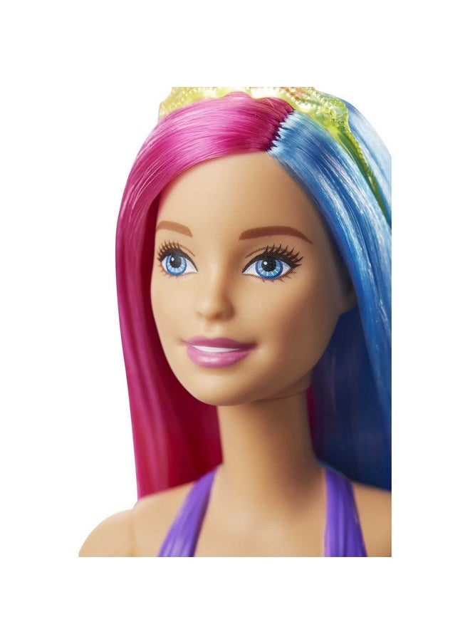 Dreamtopia Mermaid Doll With Pink & Blue Hair & Tail Plus Tiara Accessory