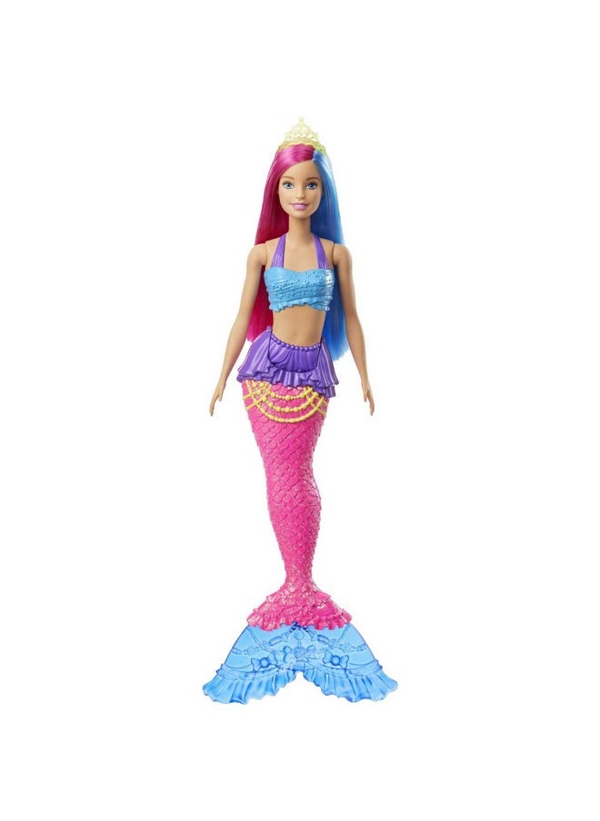 Dreamtopia Mermaid Doll With Pink & Blue Hair & Tail Plus Tiara Accessory