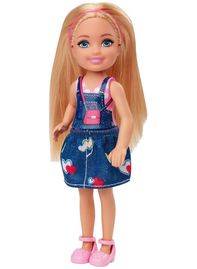 Club Chelsea Doll (6Inch Blonde) Wearing Graphic Top And Jean Skirt For 3 To 7 Year Olds