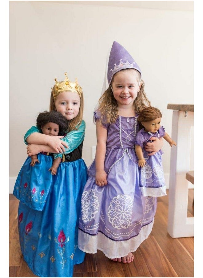 Scandinavian Princess Matching Doll Dress Doll Not Included Machine Washable Child Pretend Play And Party Doll Clothes With No Glitter