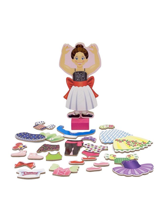 Deluxe Nina Ballerina Magnetic Dressup Wooden Doll With 27 Pieces Of Clothing