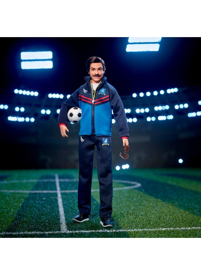 Signature Doll Ted Lasso Wearing Blue Tracksuit With Afc Richmond Logo Collectible In Displayable Packaging