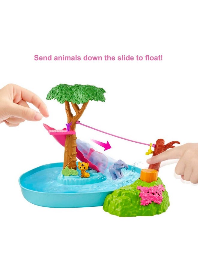 And Chelsea The Lost Birthday Splashtastic Pool Surprise Playset With Chelsea Doll (6In) 3 Baby Animals Slide Zipline & Accessories Gift For 3 To 7 Year Olds