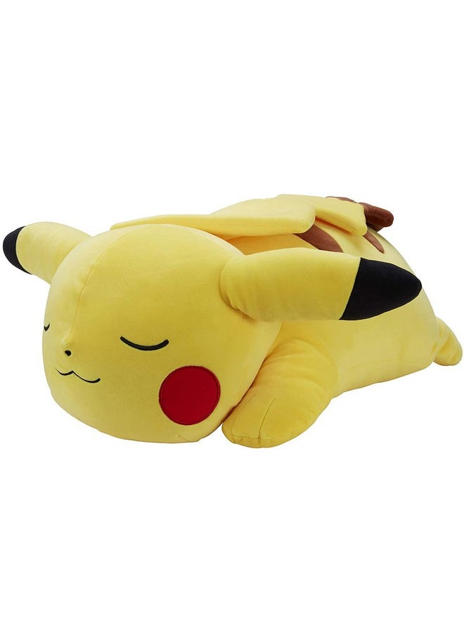 18” Plush Sleeping Pikachu - Cuddly Must Have Fans - Plush Perfect For Traveling, Car Rides, Nap Time, And Play Time!