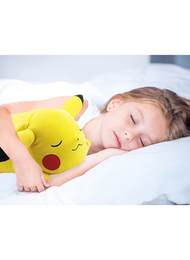 18” Plush Sleeping Pikachu - Cuddly Must Have Fans - Plush Perfect For Traveling, Car Rides, Nap Time, And Play Time!