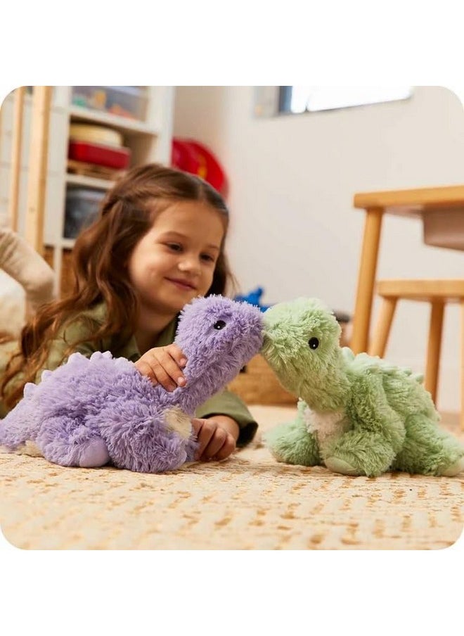 Green Long Neck Dinosaur Microwavable, Hot Or Cold For Cool Relaxation And Warm Relief, Lavender Scented Cozy Plush Animal