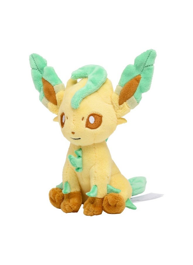 Center: Sitting Cuties: Leafeon Plush # 470 - Generation 4-6 In