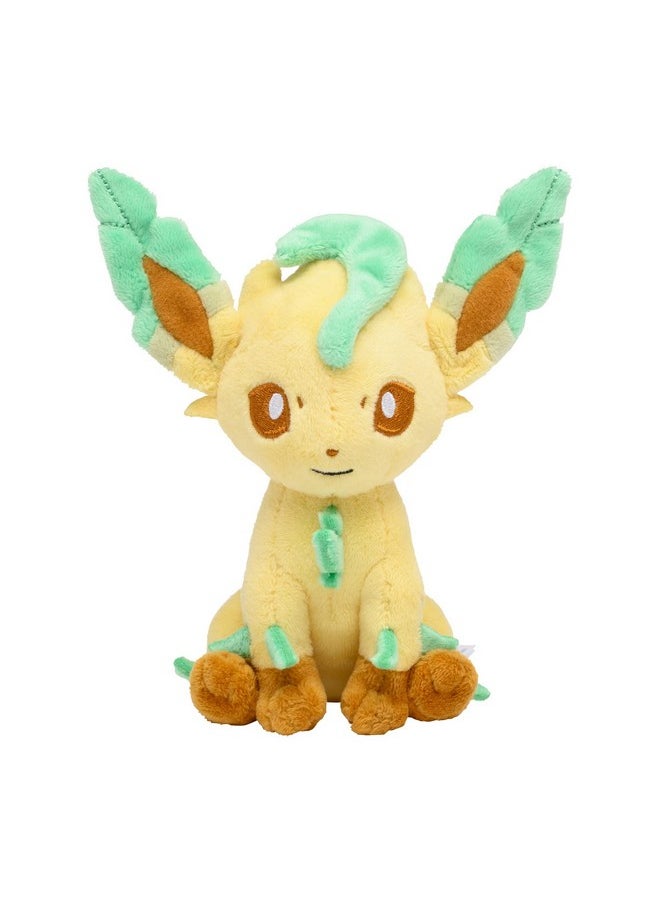 Center: Sitting Cuties: Leafeon Plush # 470 - Generation 4-6 In