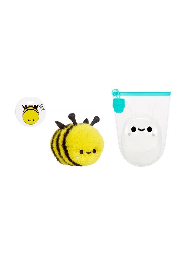 Bee Small Collectible Feature Plush - Surprise Reveal Unboxing Huggable Tactile Play Fidget Diy Ultra Soft Fluff
