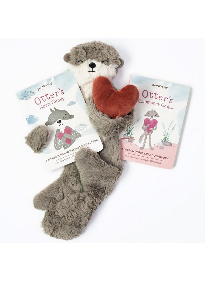 Otter Snuggler & 2 Board Books Complete Set Bundle | Promotes Family Bonding, Building Connections & Acceptance | Social Emotional Learning (Otter Snuggler Plush + 2 Board Books)