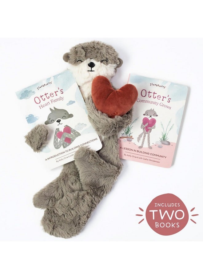 Otter Snuggler & 2 Board Books Complete Set Bundle | Promotes Family Bonding, Building Connections & Acceptance | Social Emotional Learning (Otter Snuggler Plush + 2 Board Books)