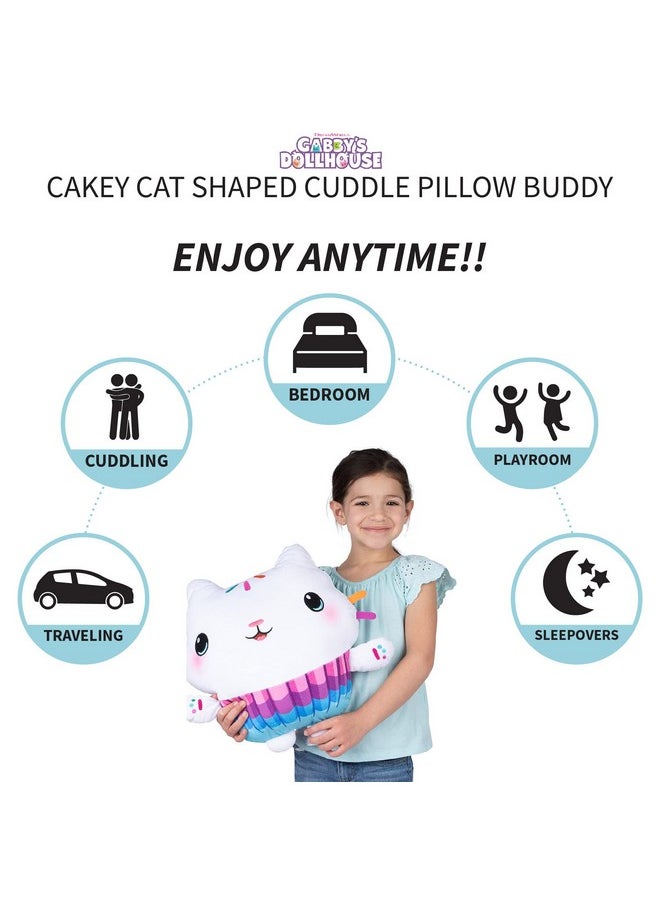 Orks Gabby'S Dollhouse Cakey Kids Bedding Super Soft Plush Cuddle Pillow Buddy, By Franco, 17.5