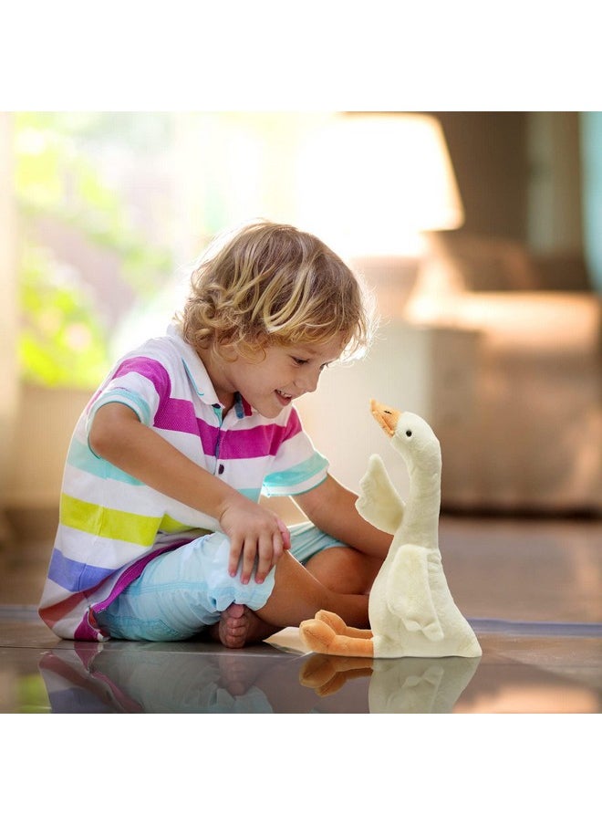 3 Pieces 15.7'' Swan Stuffed Animal, Goose Plush Stuffed Animal Toy White Fluffy Cute Goose Stuffed Animal Funny Duck Plush Swan Toys Gifts For Kids Home Birthday Favor