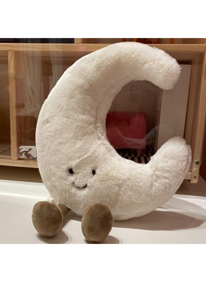 Amuseable Sun Moon Plush Toy,Soft Sun Plush Stuffed Toy, Bedside Sofa Pillows, Used For Home Decoration As Birthday Gifts For Children And Girls (Moon)