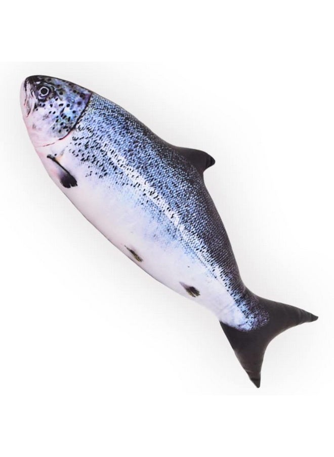 31 Inch Giant Simulation Fish Stuffed Animal,Soft Salmon Cushion Pillow 3D Simulation Fish Plush Pillows,Chubby Stuffed Salmon Toy Throw Pillow For Kid'S Room Décor Pillow, Kids Gift (31Inch/ 80Cm)