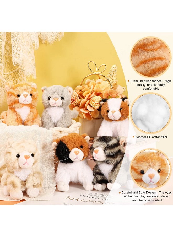 16 Pcs Cat Stuffed Animals Bulk 5 Inch Kitten Plush Toy Assorted Cute Stuffed Cat Small Fluffy Stuffed Animal Toy For Classroom School Pet Birthday Party Favor Supplies(Cute Style)