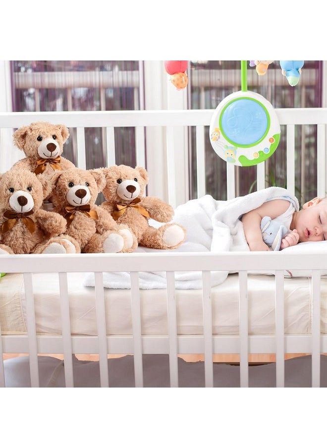 4 Pack 14 Inches Christmas Bear Plush Stuffed Animals Cute Soft Bears Bulk For Girls Boys Girlfriend (Light Brown)