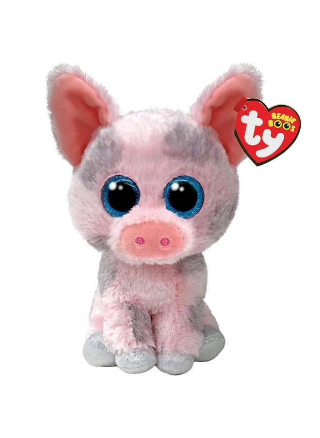 Beanie Boos - Hambo The Cute Pig With Glittery Blue Eyes, The Plush With Big Sparkly Eyes - 15 Cm - T37318