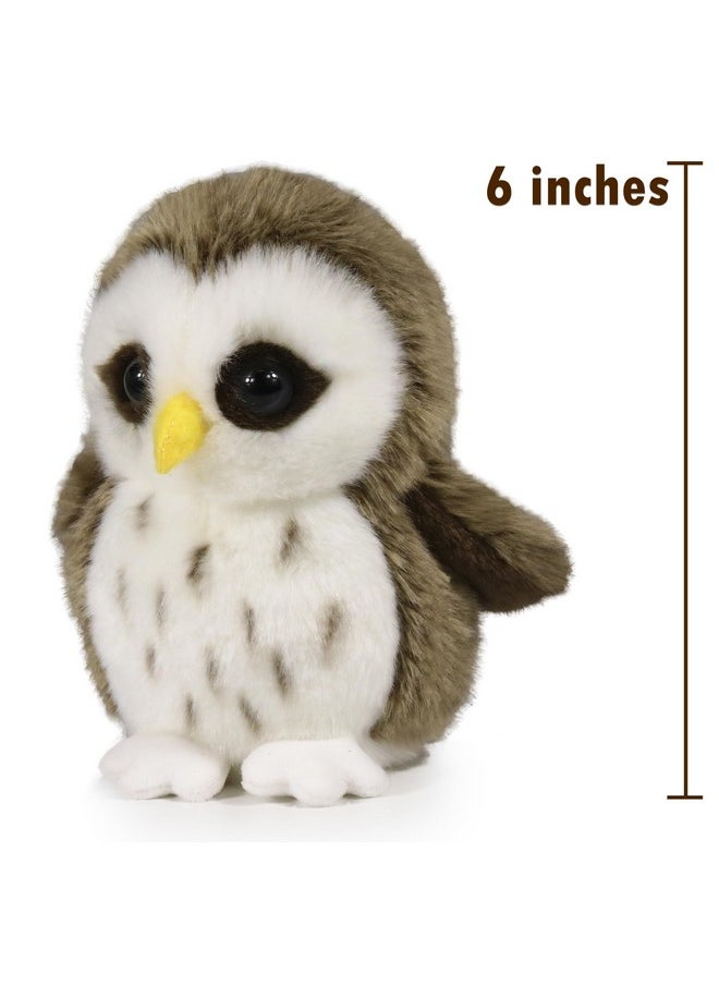 Wild Animal Small Stuffed Animals Zoo Family Plush Toy (Owl 6 Inches)