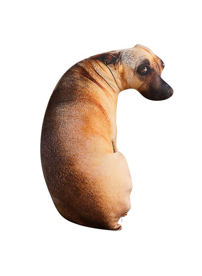 3D Dog Throw Pillow Stuffed Animal Throw Plushie Cushion Pillow Doll 3D Simulation Dog Plush Stuffed Animal Cushion Pillow Toy For Kids,Sofa Chair Home Decor (Hound)