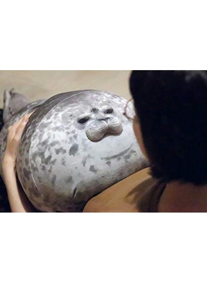 Chubby Blob Seal Pillow,Stuffed Cotton Plush Animal Toy Cute Ocean Large(23.6 In)…