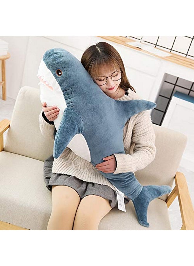 39 Inch Giant Shark Stuffed Animal,Soft Shark Cushion Pillow Shark Plush Pillows,Chubby Stuffed Shark Toy Kid'S Room Décor,Perfect Stress Relief For Women