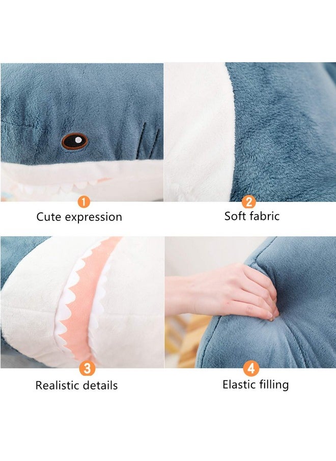 39 Inch Giant Shark Stuffed Animal,Soft Shark Cushion Pillow Shark Plush Pillows,Chubby Stuffed Shark Toy Kid'S Room Décor,Perfect Stress Relief For Women
