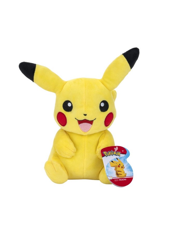 Pokémon Official & Premium Quality 8-Inch Pikachu - Adorable, Ultra-Soft, Plush Toy, Perfect For Playing & Displaying - Gotta Catch ˜Em All, Yellow