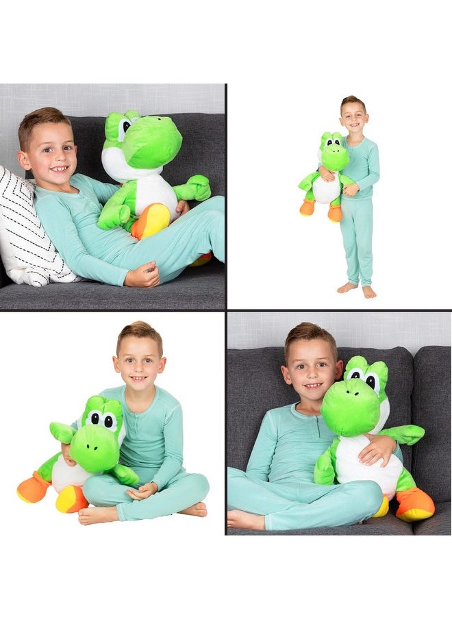 Kids Bedding Super Soft Plush Cuddle Pillow Buddy, One Size, Mario Yoshi