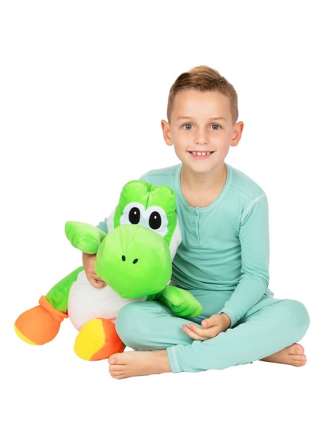 Kids Bedding Super Soft Plush Cuddle Pillow Buddy, One Size, Mario Yoshi