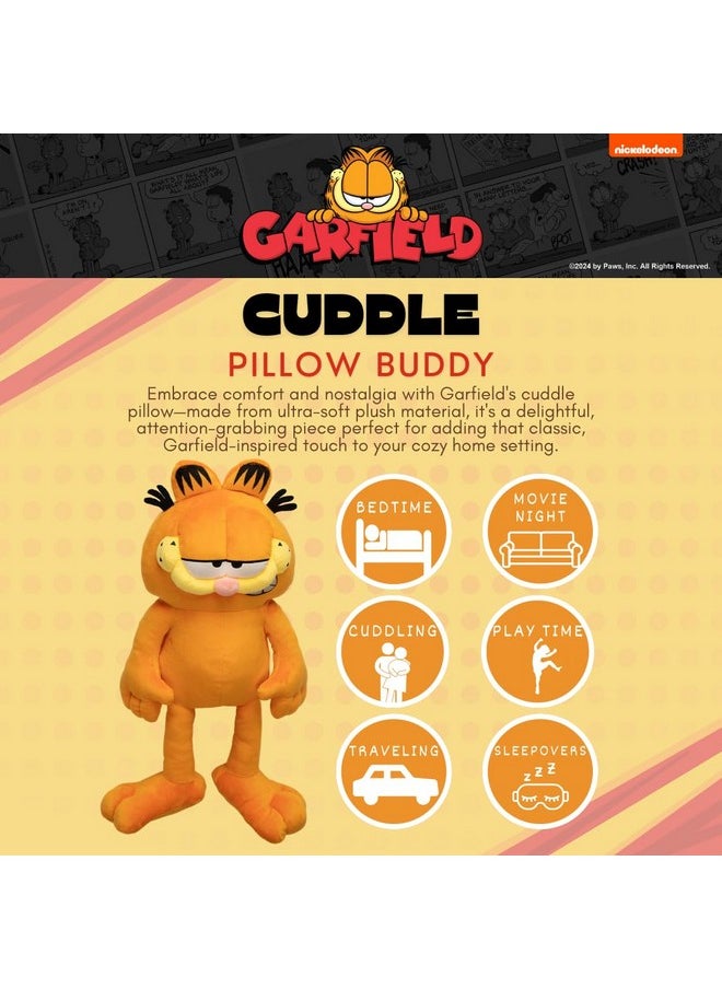 Bedding Super Soft Plush Decorative Throw Cuddle Pillow, Standard, Garfield