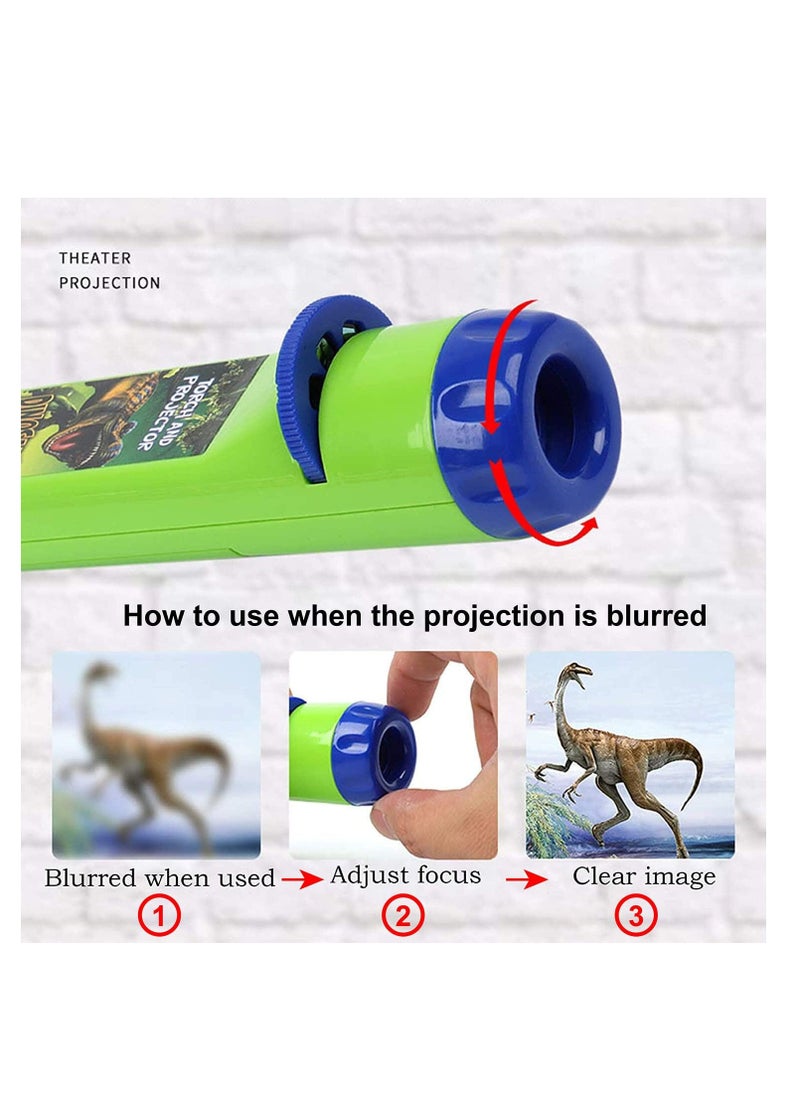 Children's Projector Toy Educational Science Set Wall Ceiling Tent Flashlight Toddler Flashlight Gift for Boys Girls (Beast)