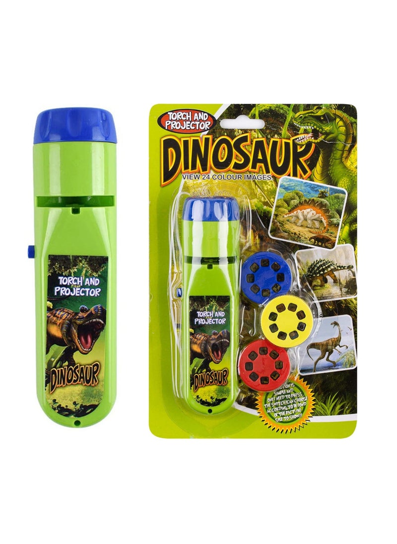 Children's Projector Toy Educational Science Set Wall Ceiling Tent Flashlight Toddler Flashlight Gift for Boys Girls (Dinosaur)