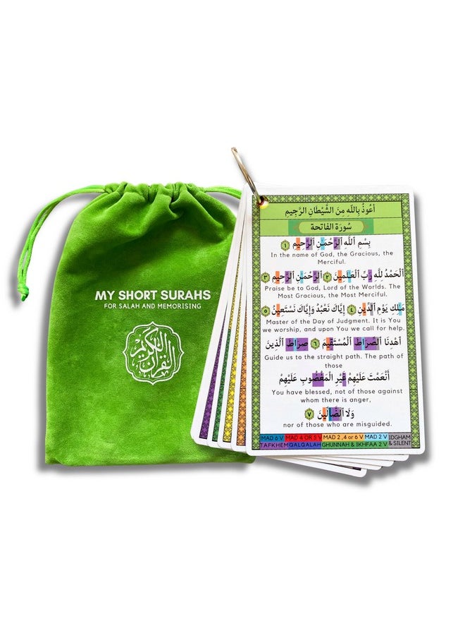 My Short Surah Cards, Quran With Tajweed, Quran With English Translation And Transliteration. Islamic Gifts