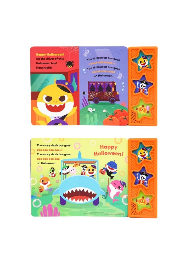 Baby Shark Halloween Bus 3 Button Sound Book, Children'S Halloween Books, Interactive Learning Books For Toddlers, Learning & Education Toys, Baby Shark Seasonal Gifts For Babies & Toddlers 1-3