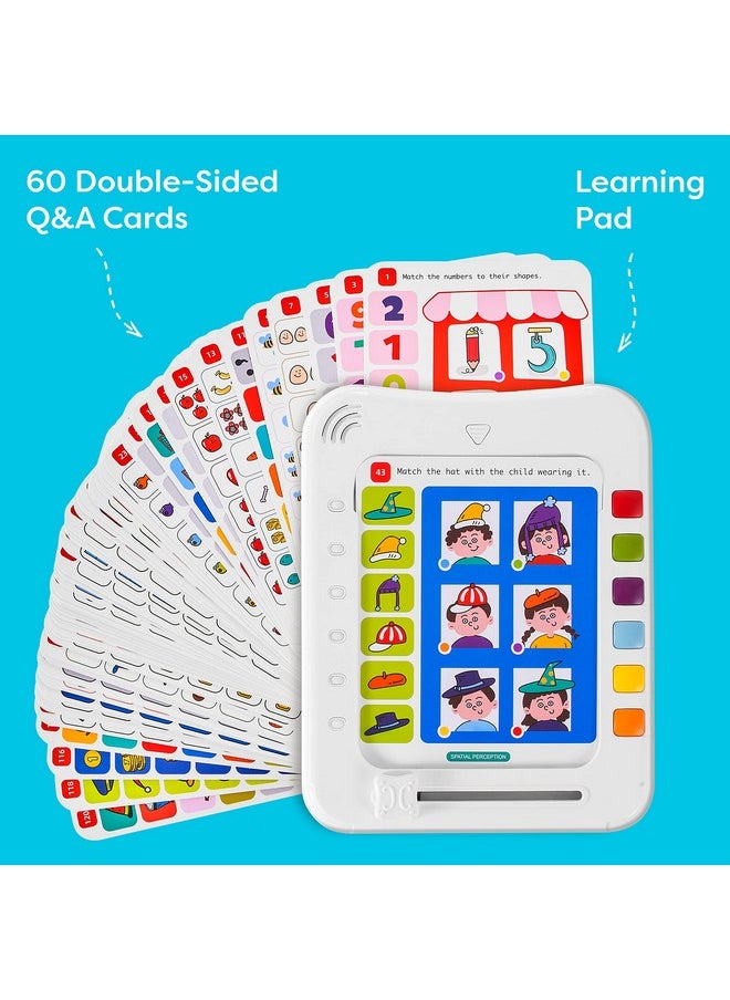 Kids Logic Learning Pad And Talking Flash Cards For 3-6 Yrs - Educational Kids Tablet Without Screen - Interactive Brain Teaser Logic Puzzles Game - Electronic Learning Games