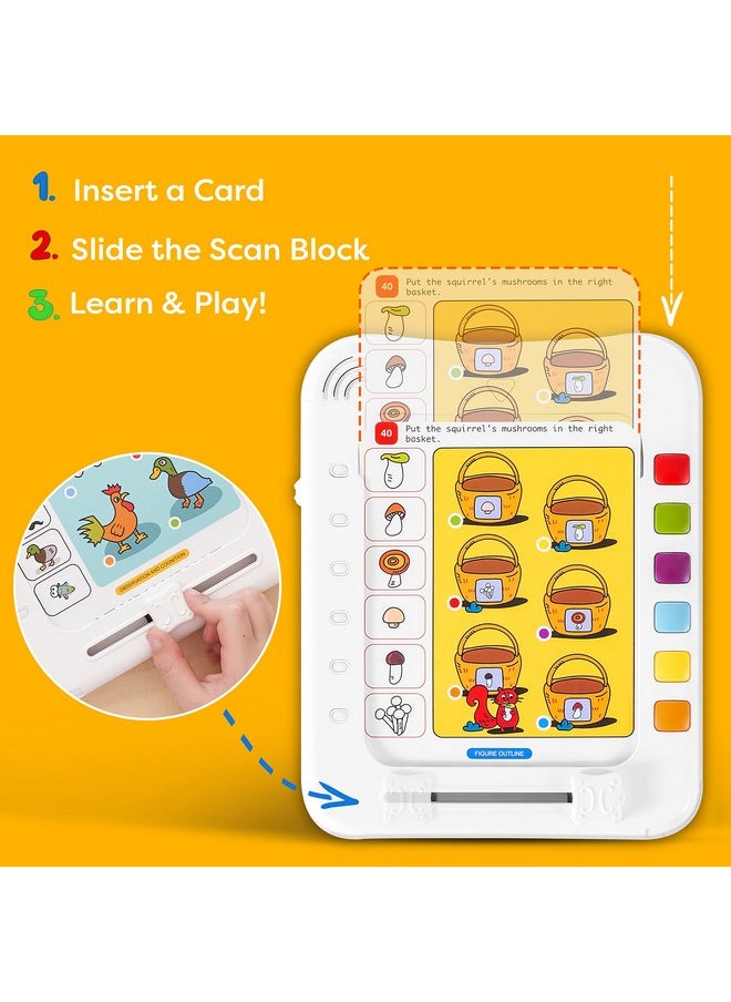 Kids Logic Learning Pad And Talking Flash Cards For 3-6 Yrs - Educational Kids Tablet Without Screen - Interactive Brain Teaser Logic Puzzles Game - Electronic Learning Games