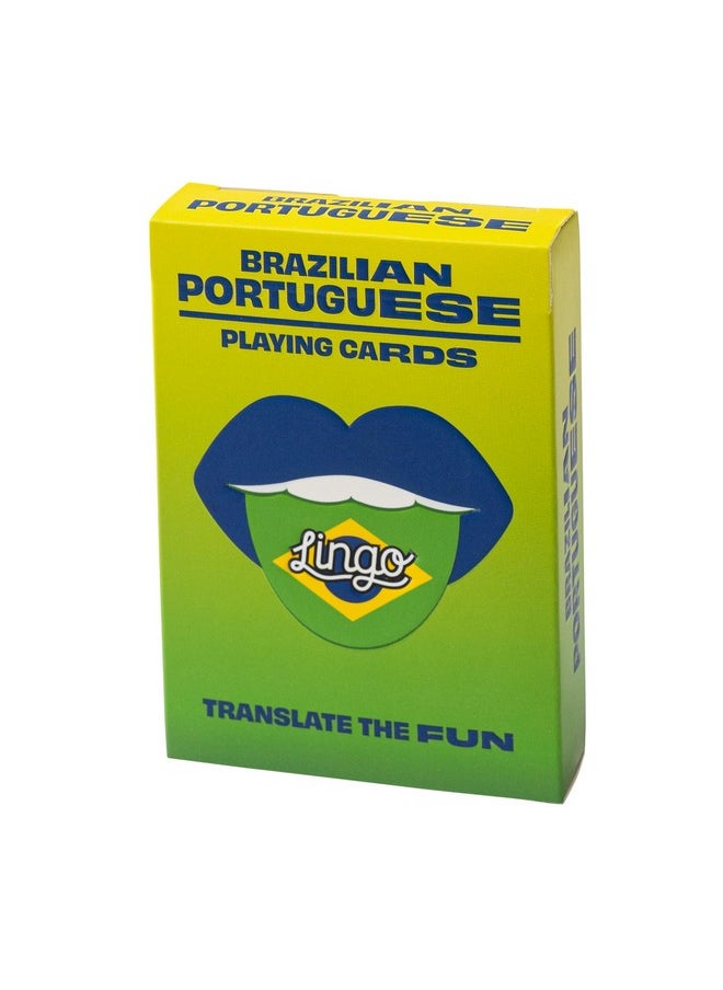 Lian Portuguese Lingo Playing Cards | Travel Flashcards | Learn Brazilian Vocabulary In A Fun & Easy Way | 52 Essential Translations