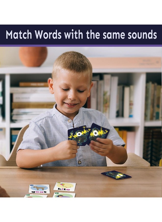 Wowels Phonics And Vowel Sounds Card Game - Learn To Read Kindergarten 1St 2Nd Grade Learning - Short Vowel Cvc Words And Long Vowel Matching Game 2-8 Players