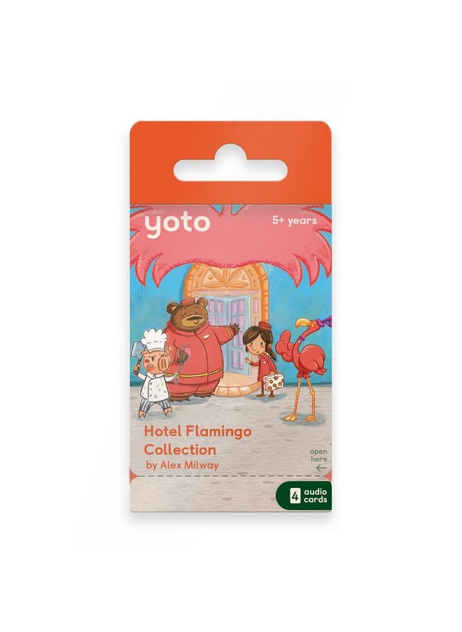 Hotel Flamingo By Alex Milway - 4 Kids Audio Cards For Use Player & Mini All-In-1 Audio Player, Educational Screen-Free Listening With Fun Stories For Playtime Bedtime & Travel, Ages 5+