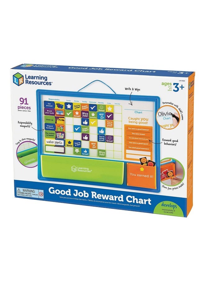 Good Job Reward Chart 91 Piece Set Ages 3+ Custom Magnetic Chore And Responsibility Chart For Kids Chore Magnets For Toddlers Kids Job Chart