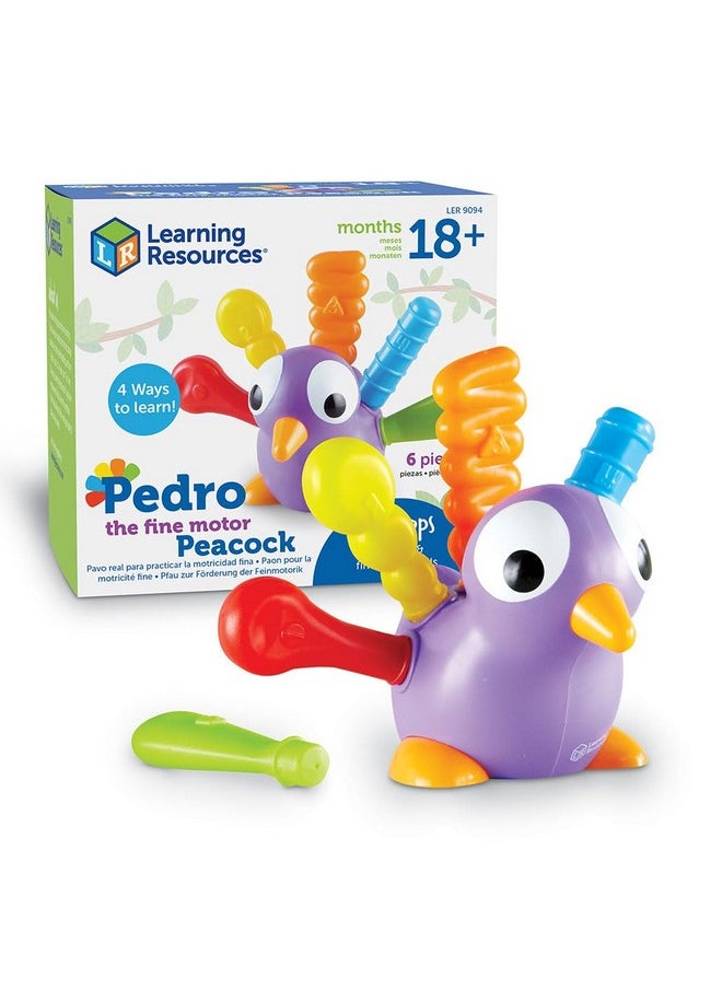 Pedro The Fine Motor Peacock 6 Pieces Ages 18+ Months Toddler Learning Toys Montessori Toys Develops Fine Motor Skills Toddler Toys