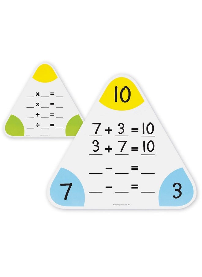 Write & Wipe Fact Family Boards Set Of 5 Boards Ages 6+ Multicolor 10 H In (Ler3799)