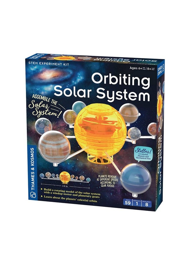 Orbiting Solar System Stem Kit Build A Rotating Solar System Model Planets Revolve Using A Windup Motor Explore Gear Ratios Science Fairs Difficulty Level Intermediate Small